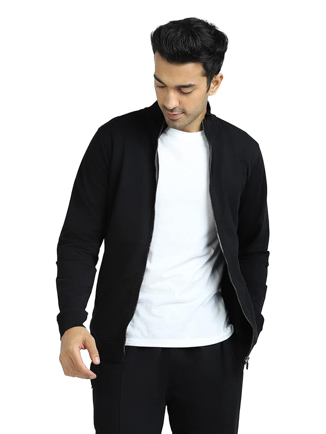 French Terry Cotton Zip-up Jacket
