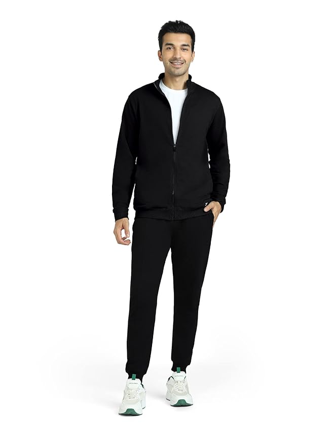 French Terry Cotton Zip-up Jacket