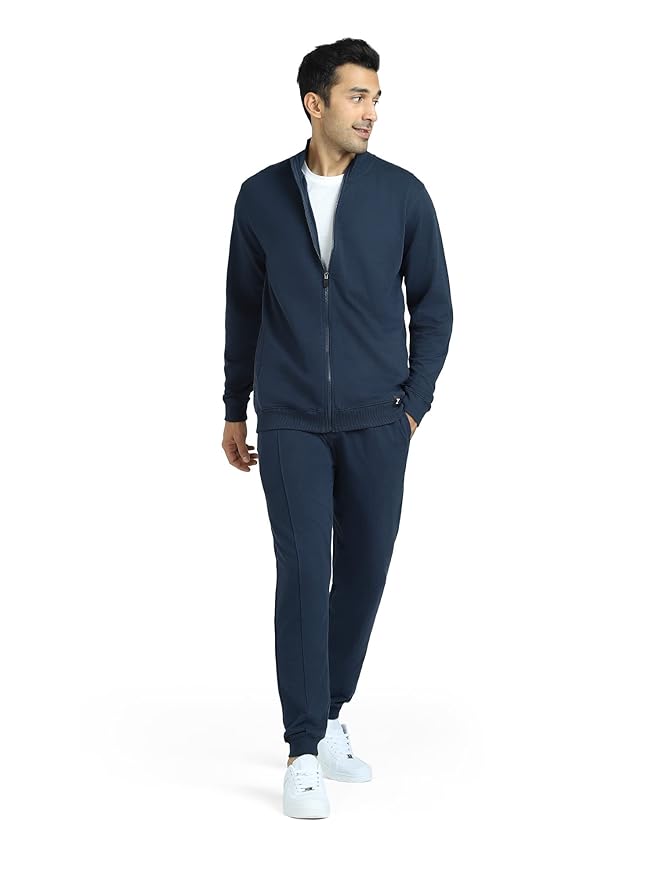 French Terry Cotton Zip-up Jacket