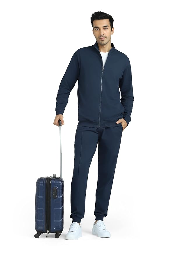 French Terry Cotton Zip-up Jacket